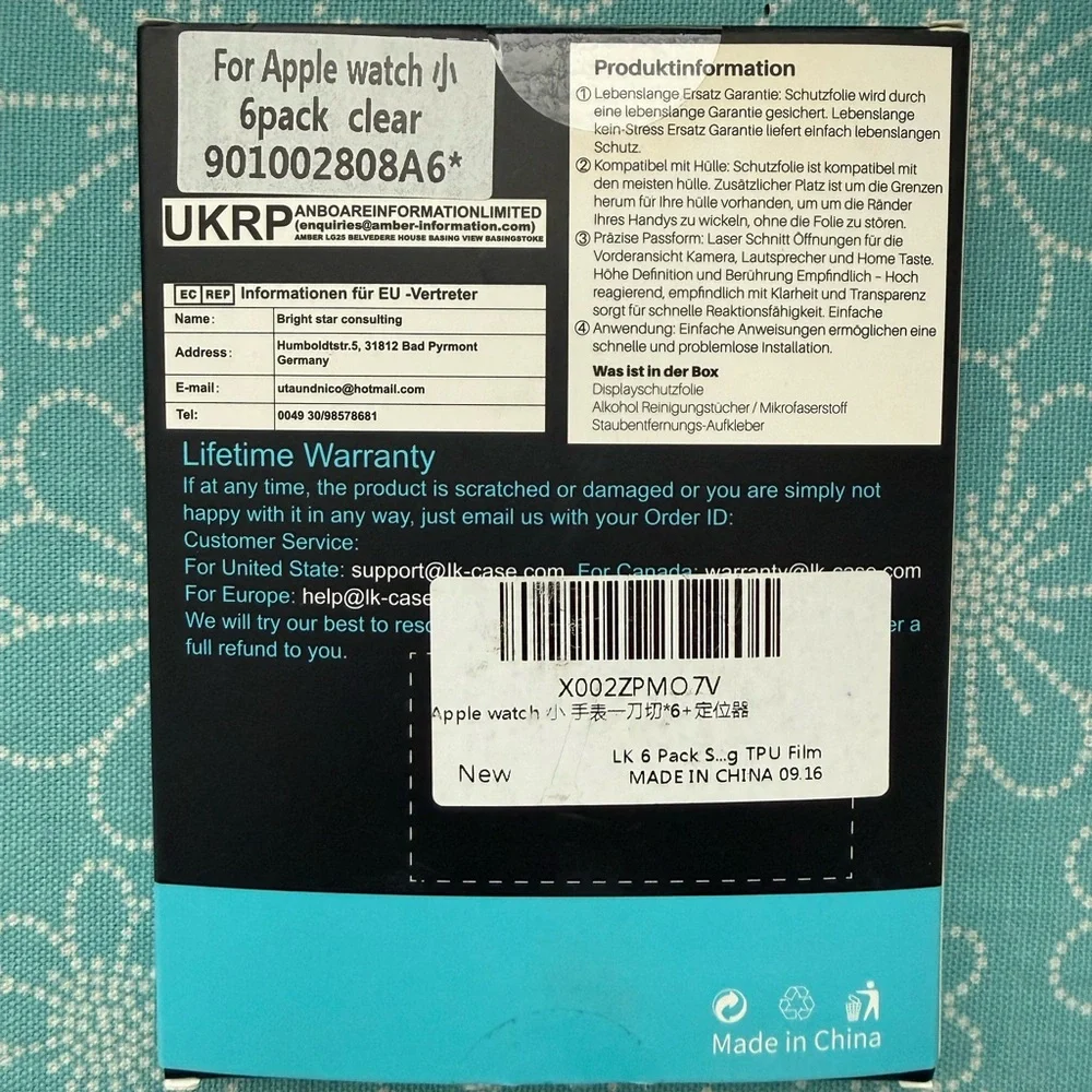 NWT 6 LK Apple Watch Screen Protectors